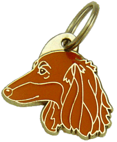 DACHSHUND LONGHAIRED RED - pet ID tag, dog ID tags, pet tags, personalized pet tags MjavHov - engraved pet tags online